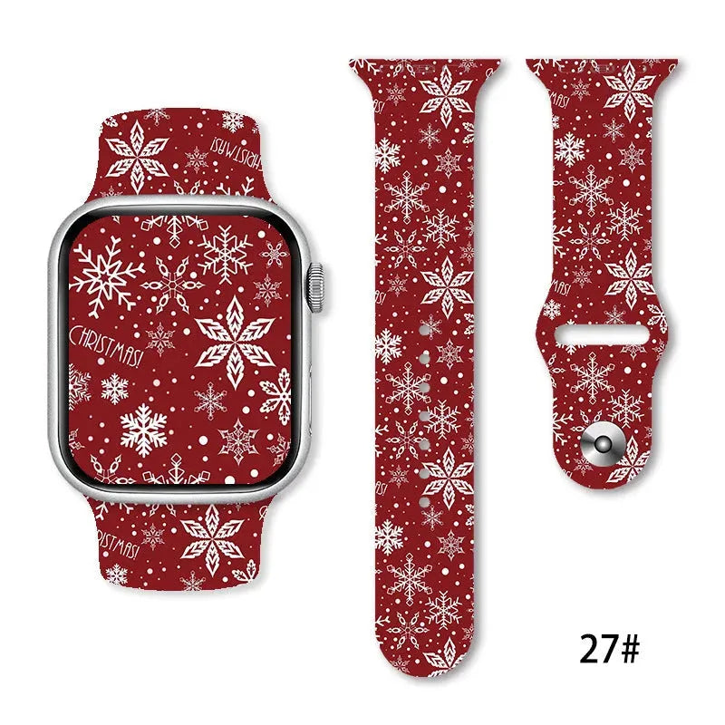 Christmas Silicone Strap Printing Suitable - Bellarte Enchanté Christmas Silicone Strap Printing Suitable